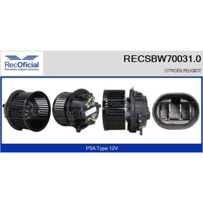 Ventilatore da cabina RECOFICIAL RECSBW70031.0