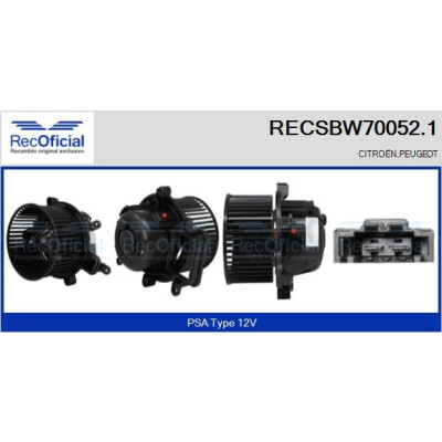 Ventilatore da cabina UFFICIALE RECSBW70052.1