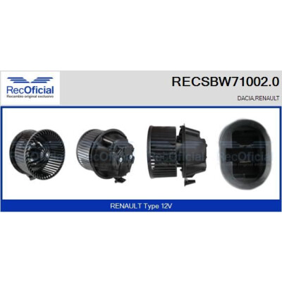 Ventilatore da cabina RECOFICIAL RECSBW71002.0
