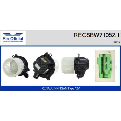 Ventilatore da cabina UFFICIALE RECSBW71052.1