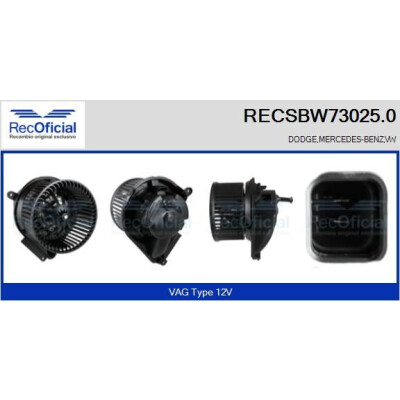Ventilatore da cabina UFFICIALE RECSBW73025.0