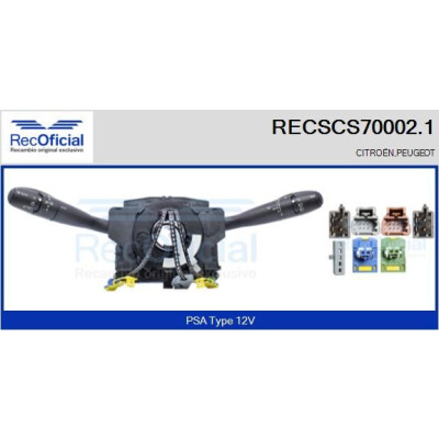 Interruttore piantone sterzo RECOFICIAL RECSCS70002.1