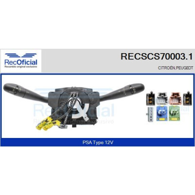 Interruttore piantone sterzo RECOFICIAL RECSCS70003.1