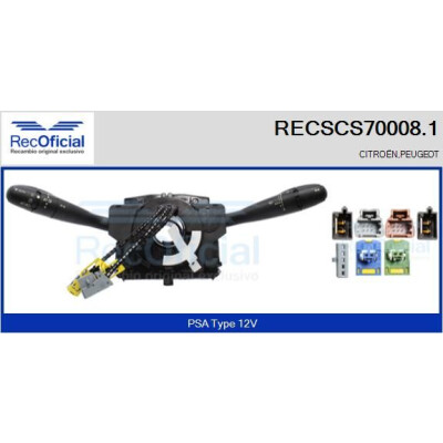 Interruttore piantone sterzo RECOFICIAL RECSCS70008.1