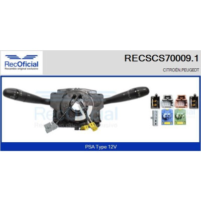 Interruttore piantone sterzo RECOFICIAL RECSCS70009.1