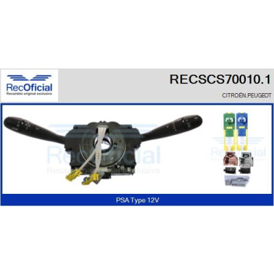 Interruttore piantone sterzo RECOFICIAL RECSCS70010.1