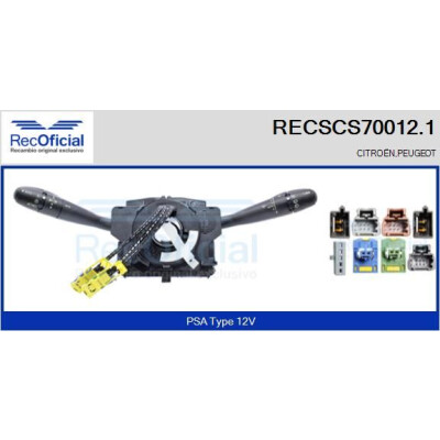 Interruttore piantone sterzo RECOFICIAL RECSCS70012.1