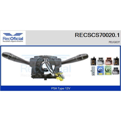 Interruttore piantone sterzo RECOFICIAL RECSCS70020.1