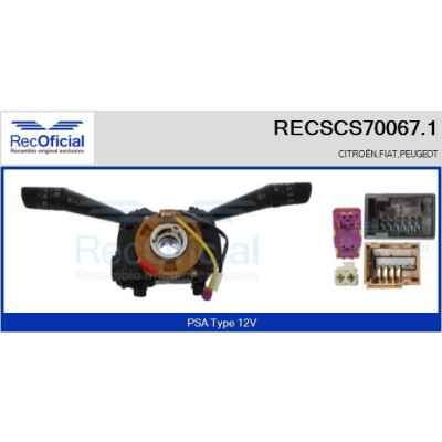 Interruttore piantone sterzo RECOFICIAL RECSCS70067.1