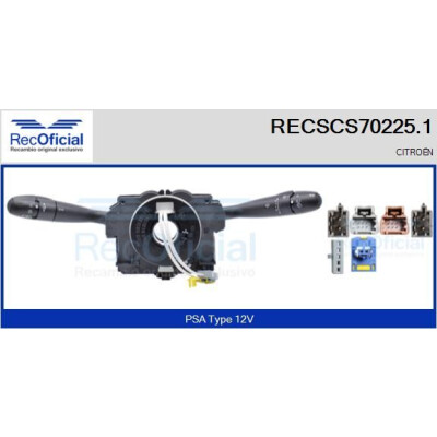 Interruttore piantone sterzo RECOFICIAL RECSCS70225.1