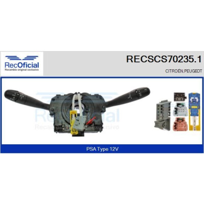 Interruttore piantone sterzo RECOFICIAL RECSCS70235.1