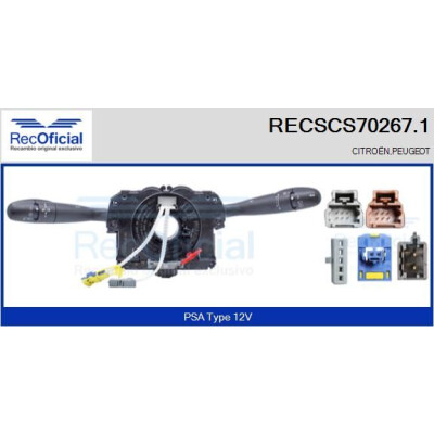 Interruttore piantone sterzo RECOFICIAL RECSCS70267.1