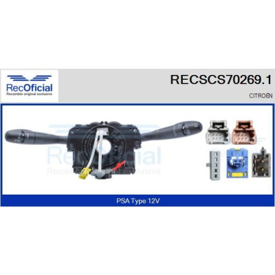 Interruttore piantone sterzo RECOFICIAL RECSCS70269.1