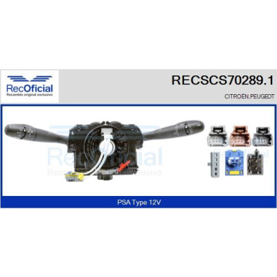 Interruttore piantone sterzo RECOFICIAL RECSCS70289.1