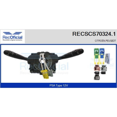 Interruttore piantone sterzo RECOFICIAL RECSCS70324.1