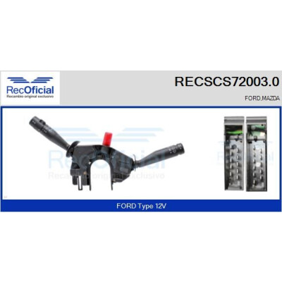 Interruttore piantone sterzo RECOFICIAL RECSCS72003.0