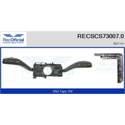 Interruttore piantone sterzo RECOFICIAL RECSCS73007.0