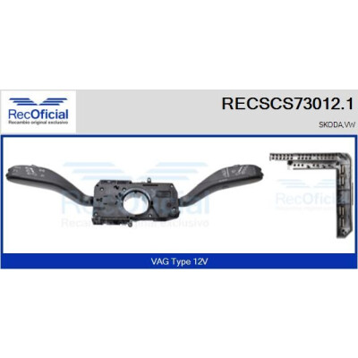 Interruttore piantone sterzo RECOFICIAL RECSCS73012.1