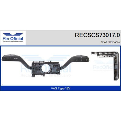 Interruttore piantone sterzo RECOFICIAL RECSCS73017.0