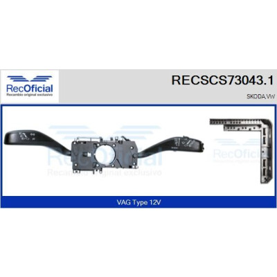 Interruttore piantone sterzo RECOFICIAL RECSCS73043.1