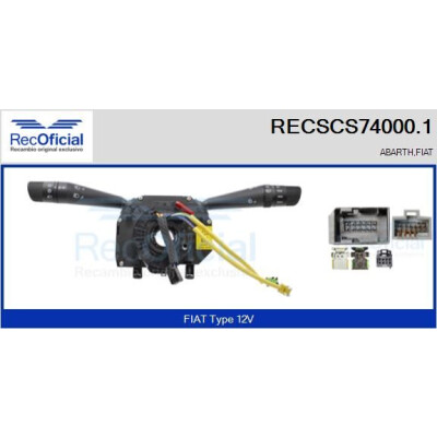 Interruttore piantone sterzo RECOFICIAL RECSCS74000.1