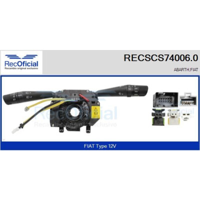 Interruttore piantone sterzo RECOFICIAL RECSCS74006.0