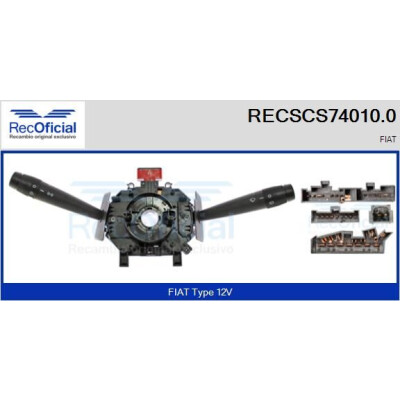 Interruttore piantone sterzo RECOFICIAL RECSCS74010.0