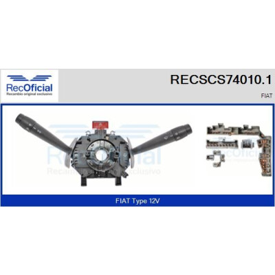 Interruttore piantone sterzo RECOFICIAL RECSCS74010.1