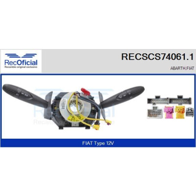 Interruttore piantone sterzo RECOFICIAL RECSCS74061.1