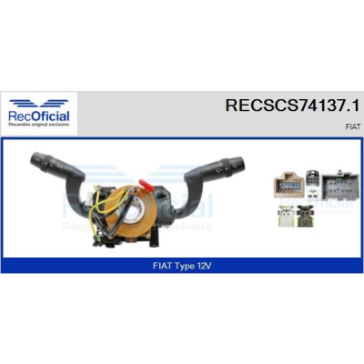 Interruttore piantone sterzo RECOFICIAL RECSCS74137.1