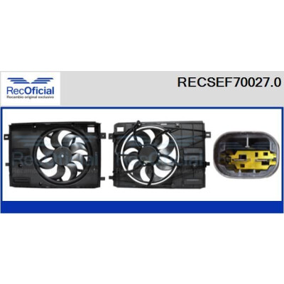 Motore elettrico, ventola del radiatore RECOFICIAL RECSEF70027.0