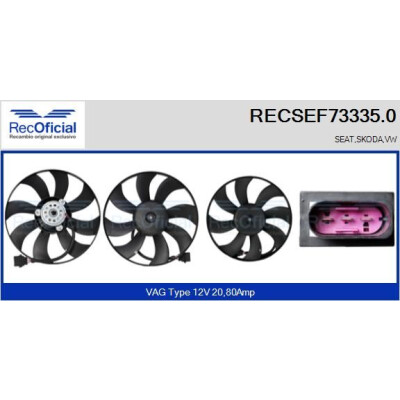 Ventola, raffreddamento motore RECOFICIAL RECSEF73335.0