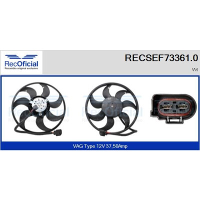 Ventola, raffreddamento motore RECOFICIAL RECSEF73361.0