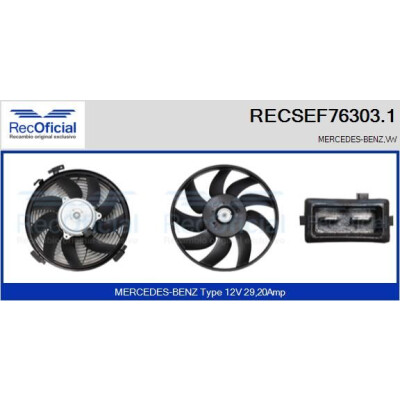 Ventola, raffreddamento motore RECOFICIAL RECSEF76303.1