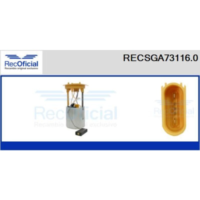 Unità di alimentazione del carburante RECOFICIAL RECSGA73116.0