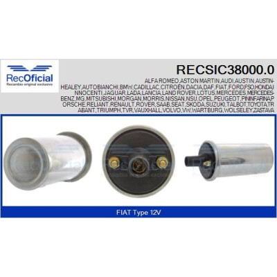 Bobina di accensione RECOFICIAL RECSIC38000.0
