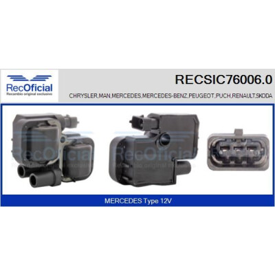 Bobina di accensione RECOFICIAL RECSIC76006.0