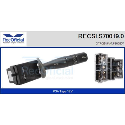 Interruttore piantone sterzo RECOFICIAL RECSLS70019.0