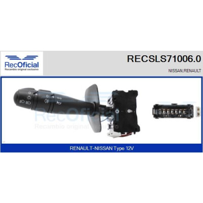 Interruttore piantone sterzo RECOFICIAL RECSLS71006.0