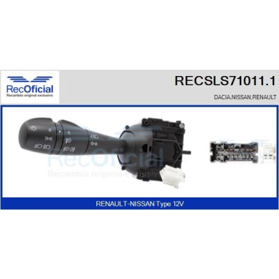 Interruttore piantone sterzo RECOFICIAL RECSLS71011.1