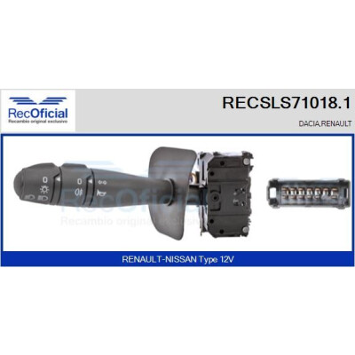 Interruttore piantone sterzo RECOFICIAL RECSLS71018.1