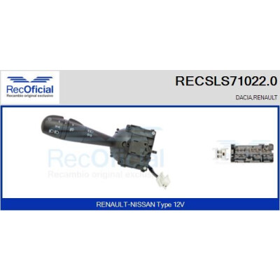 Interruttore piantone sterzo RECOFICIAL RECSLS71022.0