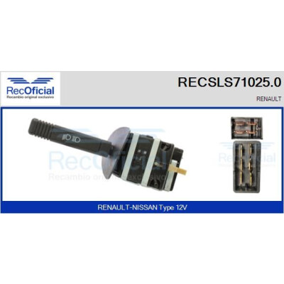 Interruttore piantone sterzo RECOFICIAL RECSLS71025.0