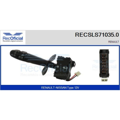 Interruttore piantone sterzo RECOFICIAL RECSLS71035.0