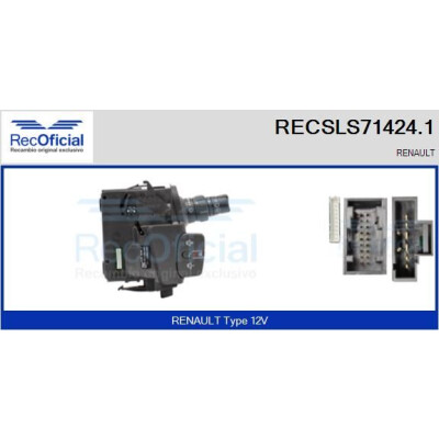 Interruttore piantone sterzo RECOFICIAL RECSLS71424.1