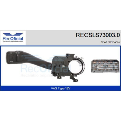 Interruttore piantone sterzo RECOFICIAL RECSLS73003.0