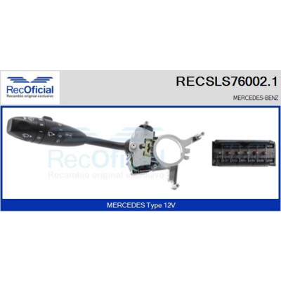 Interruttore piantone sterzo RECOFICIAL RECSLS76002.1