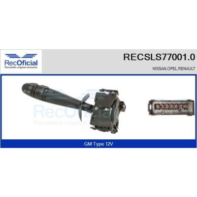 Interruttore piantone sterzo RECOFICIAL RECSLS77001.0