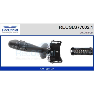 Interruttore piantone sterzo RECOFICIAL RECSLS77002.1