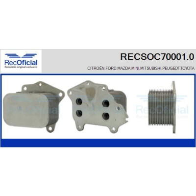 Radiatore dell'olio, olio motore RECOFICIAL RECSOC70001.0